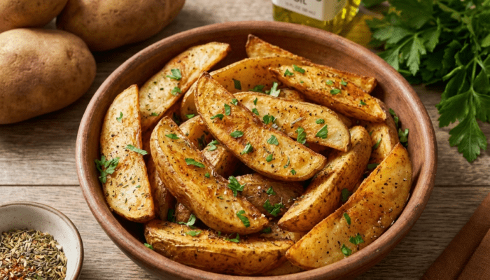 Crispy Seasoned Potato Wedges