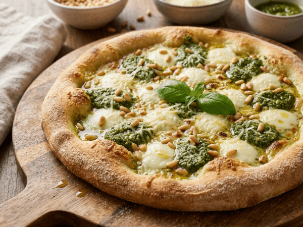 Pesto and Pine Nut Pizza