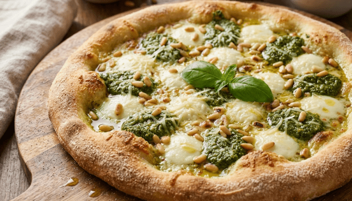 Pesto and Pine Nut Pizza