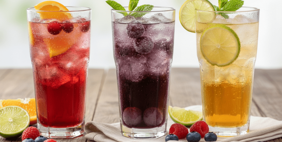 Sparkling Fruit Spritzers