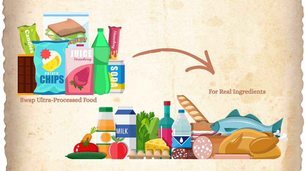 Swap ultra-processed food for real food